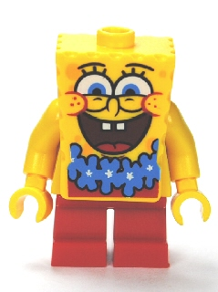 LEGO Minifigure SpongeBob - Blue Lei – bob036