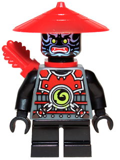 Minifig njo0082 - Stone Army Scout - Blue Face, Red Quiver, Short Legs