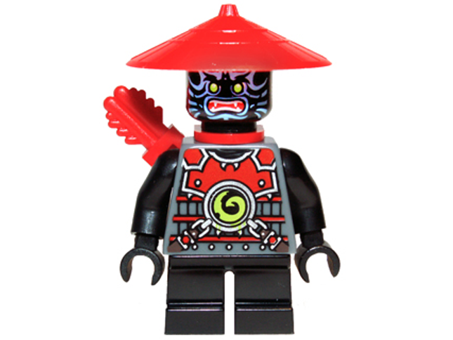 Minifig njo0082 - Stone Army Scout - Blue Face, Red Quiver, Short Legs