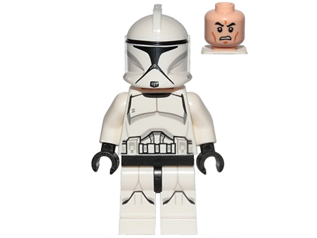 LEGO Minifigure Clone Trooper (Phase 1) - Printed Legs, Scowl – sw0910